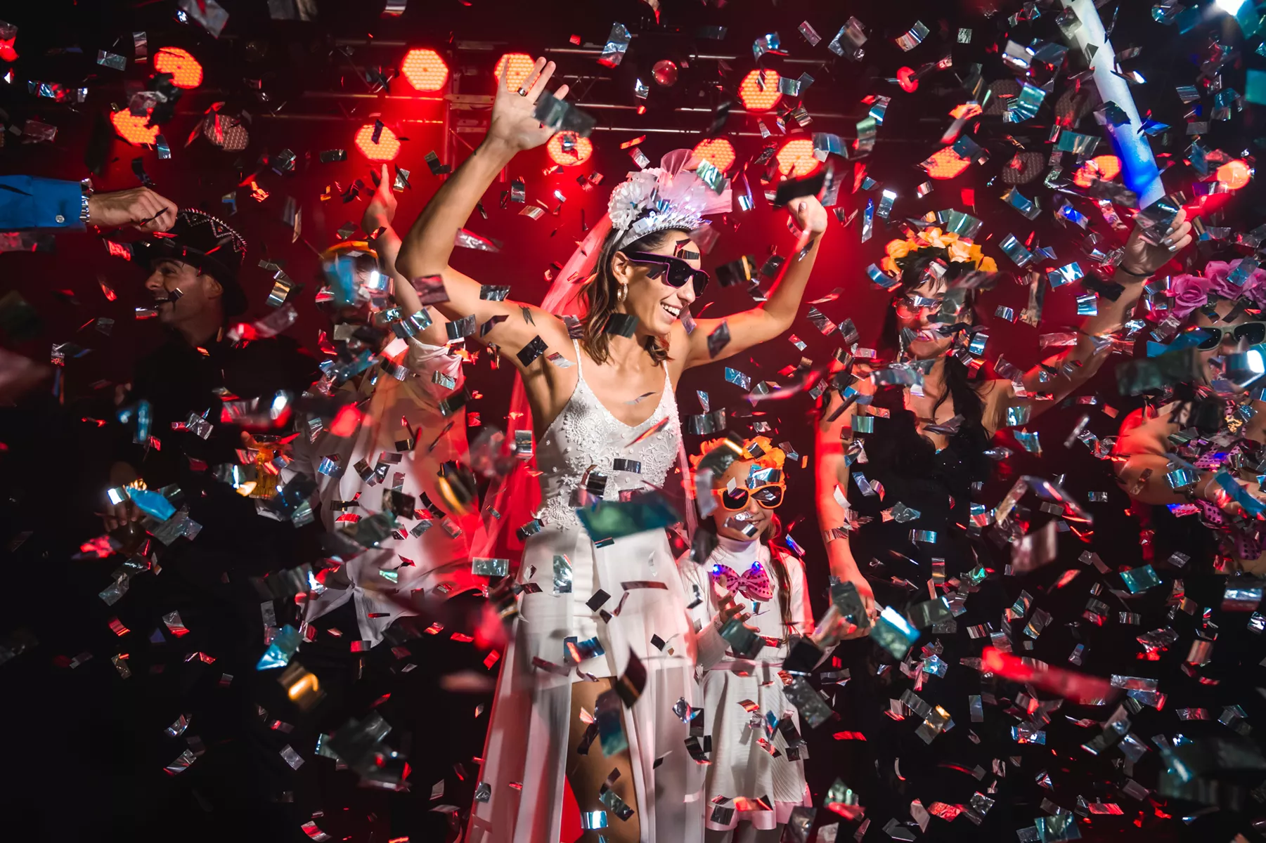 A City skyline at sunset