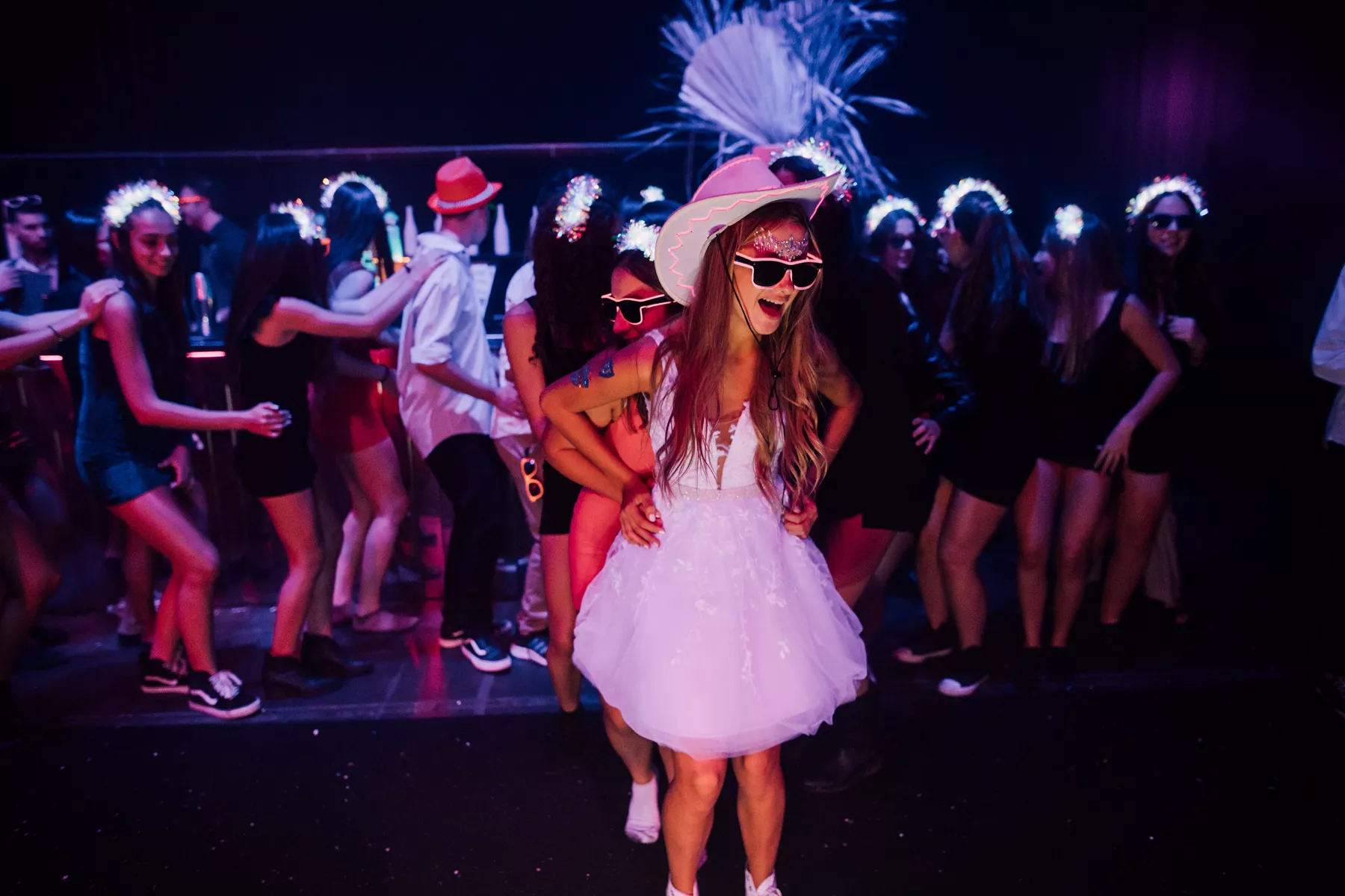 A City skyline at sunset